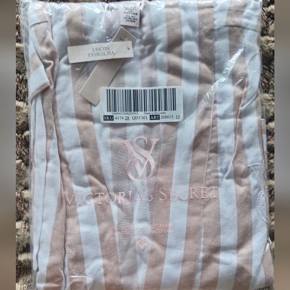 Victoria Secret Modal Cotton Long Robe Size M/L NWT - Picture 2 of 11